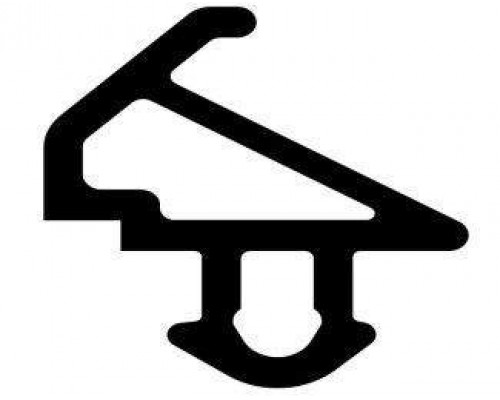 Уплотнитель совместим с профилем KBE (228) (рама, створка), чёрный, ТЭП цена за 1 метр