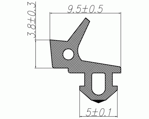 Уплотнитель совместим с профилем KBE (255) (стеклопакет), серый, "ELEMENTIS", ТЭП цена за 1 метр