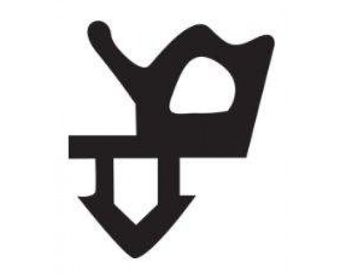 Уплотнитель совместим с профилем  (002) (стеклопакет), чёрный, ТЭП цена за 1 метр