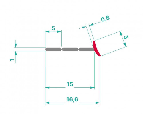 Уплотнитель для столешниц Clear Line 5 метров, черный