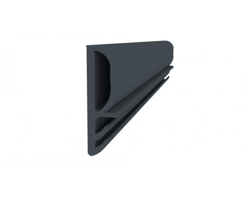 Уплотнитель контурный для межкомнатных дверей DEVENTER, ПВХ, графитовый серый RAL 7024 цена за 1 метр