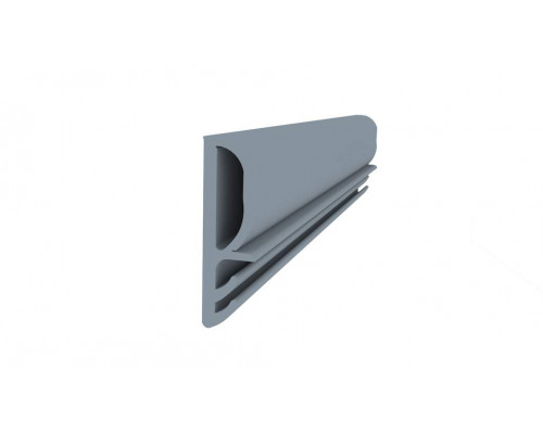 Уплотнитель контурный для межкомнатных дверей DEVENTER, ПВХ, серый RAL 7040 цена за 1 метр
