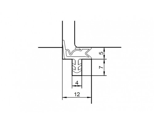 Уплотнитель контурный для межкомнатных дверей DEVENTER, ТЭП, черный RAL 9004