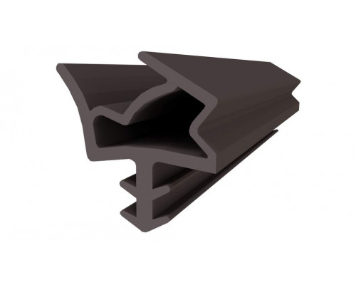 Уплотнитель контурный для межкомнатных дверей DEVENTER, ТЭП, темно-коричневый RAL 8014 цена за 1 метр