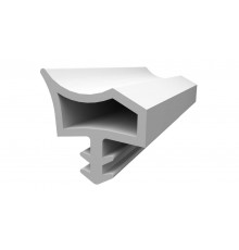 Уплотнитель контурный для межкомнатных дверей DEVENTER, ТПЕ, белый цена за 1 метр