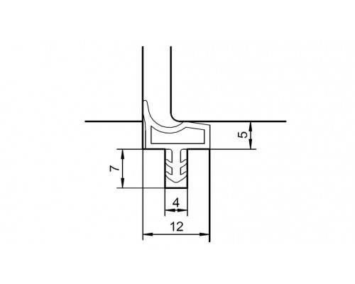 Уплотнитель контурный для межкомнатных дверей DEVENTER, ТПЕ, темно-коричневый