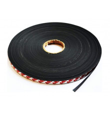 Уплотнитель контурный, для противопожарных дверей, на графитовой основе, с клеевым слоем, 1.5x10 мм, черный