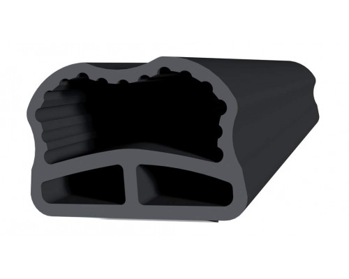 Уплотнитель контурный для стальных дверей DEVENTER, на клеевой основе, ТЭП, хлыст длиной 2180 мм, черный RAL 9004 1 шт.