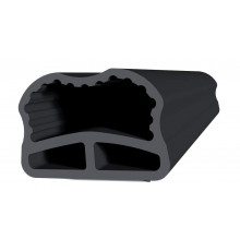 Уплотнитель контурный для стальных дверей DEVENTER, на клеевой основе, ТЭП, хлыст длиной 2180 мм, черный RAL 9004 1 шт.