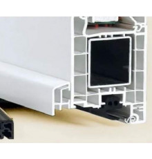 Уплотнитель под порог для дверей ПВХ, черный