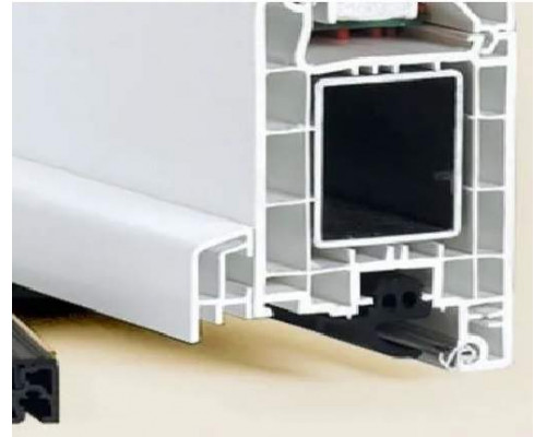 Уплотнитель под порог для дверей ПВХ, черный