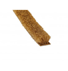 Уплотнитель щеточный самоклеящийся, 7х6мм, бронза