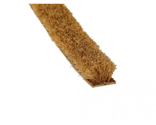 Уплотнитель щеточный самоклеящийся, 7х6мм, бронза