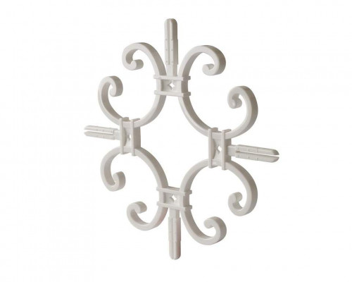 Вензель "Цветок" для профиля Germanella, белый