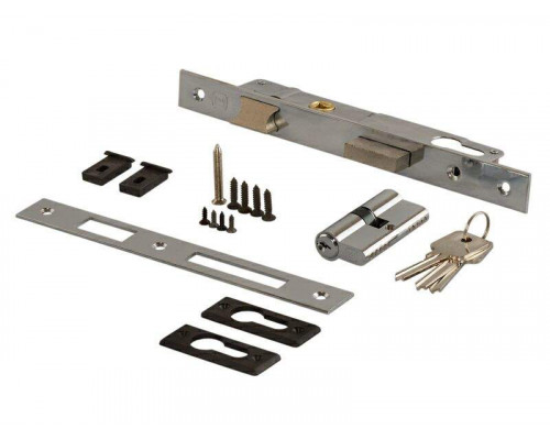 Замок ELEMENTIS с защелкой для алюминиевых дверей, ПЦ30*30 с накладкой, 1153/F23/20/85/8 1 шт.