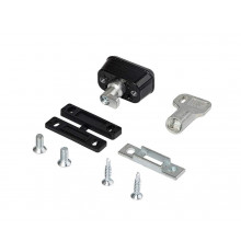 Замок блокировочный (детский) БЗ-02 для алюминиевого окна, ELEMENTIS, черный RAL9005