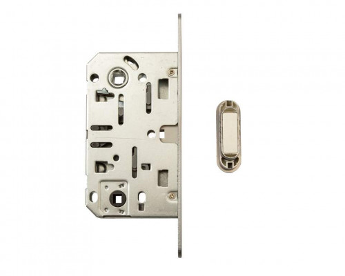 Замок магнитный ELEMENTIS с ответной планкой, 50x96x18, для сантехнических узлов , универсальный, хром матовый