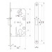 Замок магнитный MAXBAR с ответной планкой, 50x85x18, PZ, универсальный, хром матовый 1 шт.