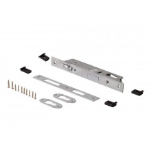 Комплект: замок ELEMENTIS однозапорный ригель с роликовой защелкой, ответная планка, 2 накладки на профильный цилиндр, 4 подкладки, саморезы, 1155/F23/30 1 шт.