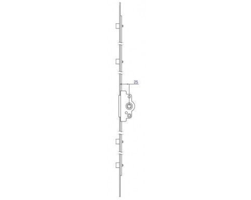 Запор осн.поворотный сред. D25 1200-1400 (3 цапфы)