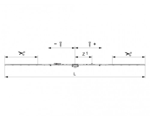Запор основной поворотно-откидной переменный ECO 901-1300 мм, 1 VZ